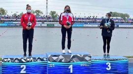 Milli kanocu Lasma Liepa'dan gümüş madalya