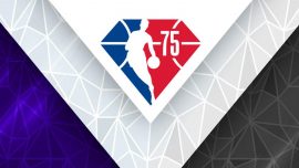 NBA'in 75. yıl dönümü için özel logo