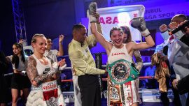 Seren Ay Çetin WBC gümüş kemerin sahibi oldu