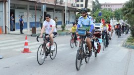 Kandıra'da çevre farkındalığı için pedal çevirdiler