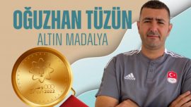 Milli sporcu Oğuzhan Tüzün'den altın madalya