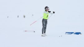 Kayaklı Koşu Eleme Yarışması Yüksekova'da kar altında başladı