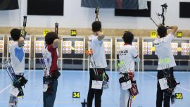 Yıldızlar Salon Okçuluk Türkiye Şampiyonası Samsun'da başladı