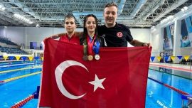 Milli yüzücü Sümeyye Boyacı Mısır'da altın madalya kazandı